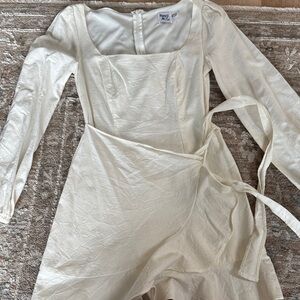 Princess Polly Cream Long Sleeve Dress